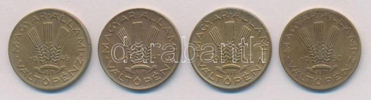 1946. 20f + 1947. 20f + 1948. 20f + 1950. 20f "citromsárgák" T:2