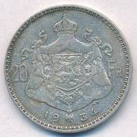 Belgium 1934. 20Fr Ag "Albert / DER BELGEN" T:2,2-
Belgium 1934. 20 Francs Ag "Alber...