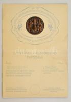cca 1970 Magyar Borok Követei Társasága tiszteletbeli taggá avatási diplomája, kitöltetlen, hajtott