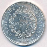 Franciaország 1974. 50Fr Ag "Herkules csoport" T:1-,2 France 1974. 50 Francs Ag "Herc...