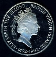 Brit Virgin szigetek 1992. 25$ Ag "Amerika felfedezése-Columbus" T:PP