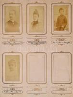 cca 1890 Nemesi családtagokat ábrázoló fotók, gróf Saint Marsan, Báró Lüttwitz, Sándor, családok, 19...