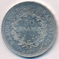 Franciaország 1977. 50Fr Ag "Herkules csoport" T:1-,2 kis patina
France 1977. 50 Francs A...
