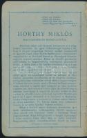 1921 Horthy-füzet, belső borítólapon Horthy Miklós méltatásával, irredenta és katonai részekkel