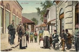1911 Ada Kaleh, bazár, törökök / bazaar shop with Turkish people