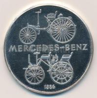 NSZK ~1986. "Daimler - Benz / Mercedes - Benz 1886" jelzett Ag emlékérem dísztokban (24,9g...
