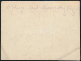 1917 IV. Károly király a fronton, hátoldalon feliratozott fotó, 7,5×10 cm