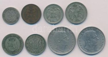 8db-os vegyes külföldi fémpénz tétel, közte Bulgária, Románia, Szerbia T:2,2-
8pcs of various metal...