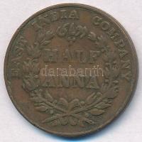 Brit-India / Kelet-Indiai Társaság 1835. 1/2A Cu T:2- British India / East India Company 1835. 1/2 Anna Cu C:VF