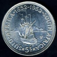 Dél-Afrika 1952. 5Sh Ag "Fokváros felfedezése" T:2