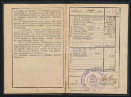 1922 Fényképes zsoldkönyv ny. százados részére