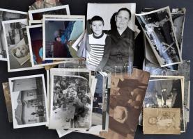 cca 1900-1970 Kis doboznyi vegyes fotó tétel, csoportképek, életképek, műtermi portrék, stb., vegyes...