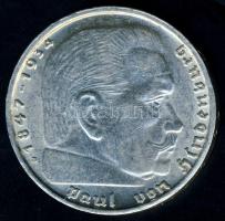 Német 3. Birodalom 1939B 2M Ag "Hindenburg" T:2 pici k.