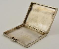 Alpakka cigarettatárca, ajándékozási gravirozással 1956-ból, 10x8x1 cm