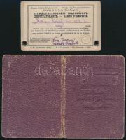 1919-1942 4 db MÁV fényképes igazolvány 1 db vasúti és hajózási igazolvánnyal