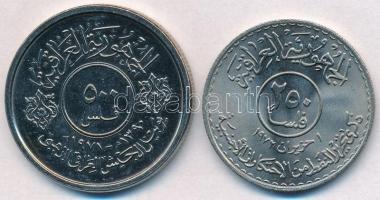 Irak 1971. 500f Ni "Iraki hadsereg 50. évfordulója" + 1973. 250f Ni "Olaj államosítás...
