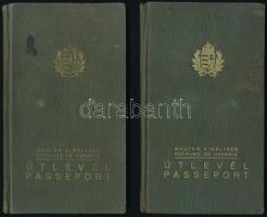 cca 1930 2 db keményfedeles útlevél