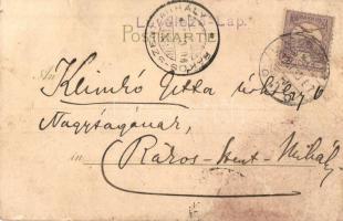 1900 Lawn-Tennis / Couple's tennis match. Meissner & Buch Künstler-Postkarten Serie 1039. l...