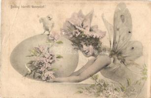 17 db régi motívumlap: üdvözlőlapok, hölgyek, közte dombornyomott és litho darabok is; vegyes minősé...