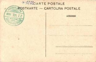 1908 Sport d'hiver / Wintersport, Schlitteln am Eiergletscher / Winter sport, sledding people. ...