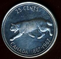 Kanada 1967. 25c Ag "Századforduló" T:2+