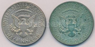 Amerikai Egyesült Államok 1965-1967. 1/2$ Ag "Kennedy" (2x) T:1-,2 patina
USA 1965-1967. ...