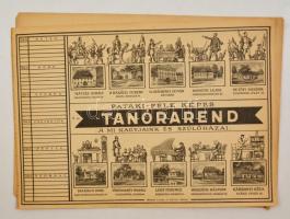 12 különféle Pataki-féle képes tanórarend, az összes változat