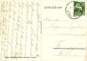 Magyar Cserkészszövetség kiadása / Hungarian scout art postcard with dog s: Márton L. + "1933 G...