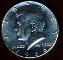 USA 1966. 1/2$ Ag "Kennedy" T:1/2+