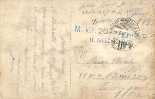 1916 M. kir. 20. h. gy. h. o. II. üdülőszakasza, csoportkép focilabdával / WWI K.u.K. Hungarian sold...