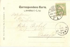 1904 Sopron, Kossuth út, villa, villamos. Verlag Josef Popper (EK)