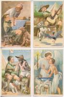 10 db RÉGI Cserkész Levelezőlapok Kiadóhivatal cserkész motívumlap, Márton L. szignóval / 10 pre-194...