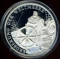 NSZK 1995. "Tengerek meghódítása-Gloire vitorláshajó" Ag emlékérem, 20g T:PP Tanúsítvánnyal!