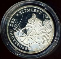 NSZK 1992. "Tengerek meghódítása-Santa Maria" Ag emlékérem, 8,5g T:PP Tanúsítvánnyal!