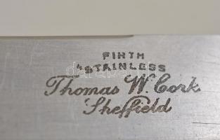 Ezüst(Ag) nyelű kés, jelzett, h: 21,5 cm