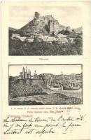 1908 Fülek, Filakovo; Várrom, Fülek hajdani vára és a város 1500-1650 között. Kiadja Krämer Jeremiás / Filakovsky hrad / castle ruins, the castle and the city in the 16th century