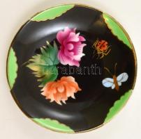 Herendi porcelán tálka, 2 db, kézzel festett, jelzett, hibátlan + jelzett, matricás tálka, kopásnyom...