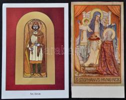 cca 1930-1990 Kb. 120-130 db szentkép, 5x3 cm és 14x8 cm közötti méretben