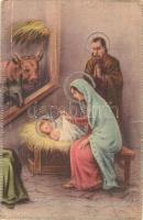 28 db régi motívumlap: üdvözlőlapok, vallás; vegyes minőség, közte pár litho / 28 pre-1945 motive ca...