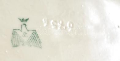 Carl Scheidig K.G. porcelán kutya, kézzel festett, jelzett, hibátlan, 17,5×8 cm