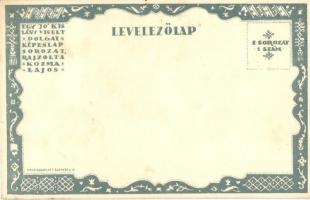 3 db régi Kozma Lajos litografált művészlap az "Egy jó kislány viselt dolgai" sorozatból: ...