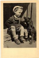 17 db régi és modern kutya motívumlap, közte 6 régi és ebből 3 fotó / 17 pre-1945 and modern dog mot...