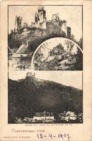 1907 Divény, Divín; Nógrád vármegye várai: Divény, Salgó és Hollókő vára. Kiadja Darvai Armin / Divínsky hrad / castles of Novohrad County: Divín, Salgó, Hollókő (EB)