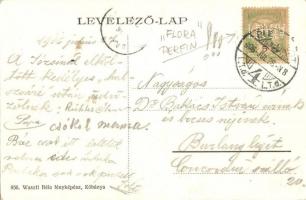 1906 Budapest II. Csalogány utca 27. Richter József borháza és üzlete, kislány az ablakban. Kiadja W...