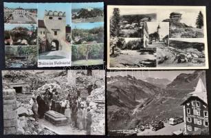 Közel 1.200 db Ausztria kisalakú fekete - fehér városképes lap a 40-es 50-es évekből / Austria ~ 1.200 small size black and white town view postcards from the 1940-1950-es