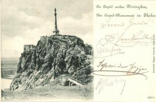 1899 Dévény, Theben, Devín (Pozsony, Bratislava); Árpád szobor / monument
