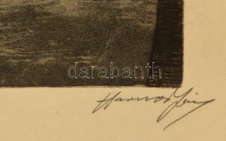 Olvashatatlan jelzéssel: Milánó. Rézkarc, papír, üvegezett keretben, 32×23 cm