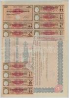 Budapest 1926. "Belvárosi Takarékpénztár Részvénytársaság" öt részvénye egyben 250P-ről (2...