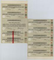 Budapest 1935. "Salgó-Tarjáni Kőszénbánya Részvény-Társulat" huszonöt részvénye egyben öss...