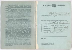 Budapest 1933. "Magyar Királyi Postatakarékpénztár" betétkönyv, több kitöltött oldallal